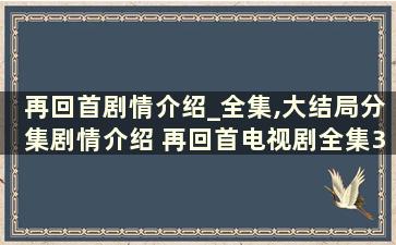 再回首剧情介绍_全集,大结局分集剧情介绍 再回首电视剧全集36集剧情介绍